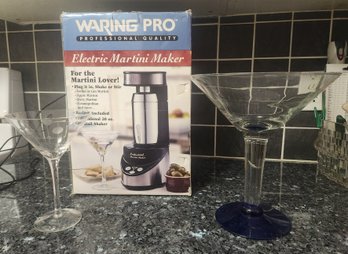 Warning Pro Professional Quality Electric Martini Mixture With Martini Glasses