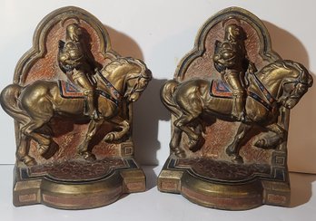 Fine Pair Of Gregory Seymor Allen Bronze Clod Bookends