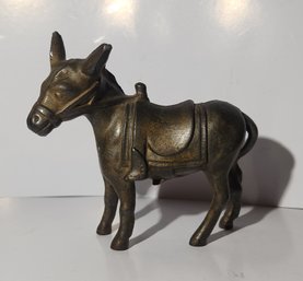 Antique Cast Iron Donkey Still Bank