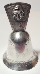 Mexican Coin Silver Dinner Bell