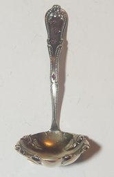 Fancy Sterling Silver Sauce Laddle With Ruby Chips