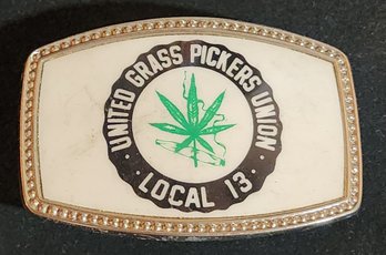 Grass Pickers Union Local 13 Belt Buckle
