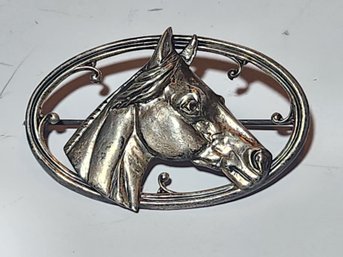 Sterling Silver Pin With With Mane Of Horse