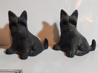 Pair Of Cast Iron Scotty Dog Bookends