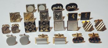 12 Pairs Of Vintage Cuff Links