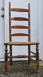 Early Sausage Turned Ladderback Chair