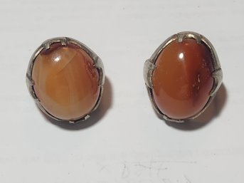 Two Agate Rings Size 4 1/2 And 8
