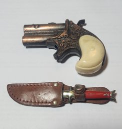 Miniature Cap Gun And Knife