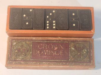 Boxed Set Of Crown Dominoes