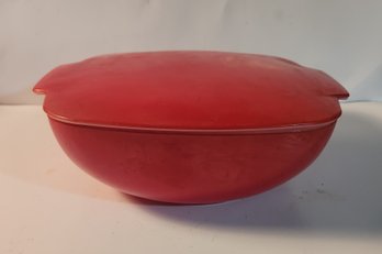 Pyrex Red Covered Casserole Dish