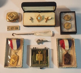 Assorted Lot Including North American Speed Skating Medals