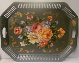 Hand Painted Tole Serving Tray