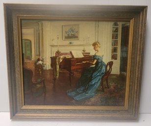 Print Of Woman Playing Piano