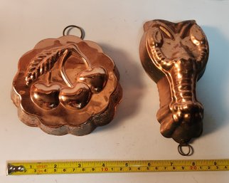 Two Copper Food Molds