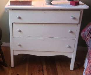 Painted Oak Three Drawer Chest