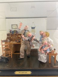 Artist Signed B. Brigham Docs Gentle Touch Diorama 3D Sculpture