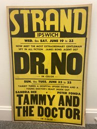 1963 James Bond 007 Dr. NO Movie Theatre Lobby Poster Strand Ipswich MA