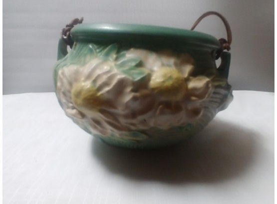 Roseville Pottery Peony Hanging Planter