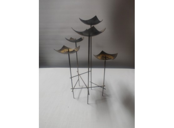 Mid-century 4 -tier Metal Candle Holder