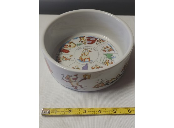 Scenic Porcelain Dog Bowl