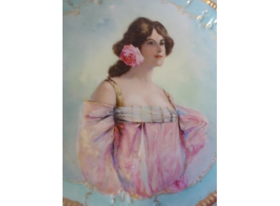 Hand-painted Limoge Portrait Plate