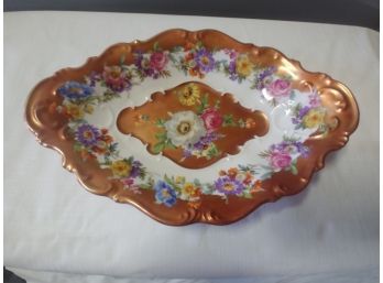 Diamond Shaped Floral Decorated Bowl