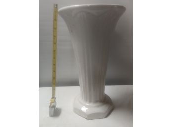 White McCoy Pottery Floor Vase