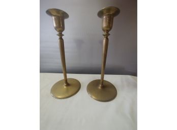 Brass Arts And Crafts Style Candlesticks