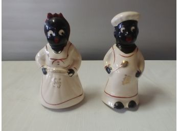Mammy And Chef Salt And Pepper Shakers