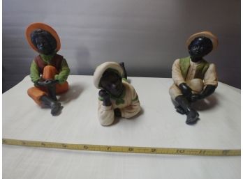 3 Bisque Figures Of Young Boys