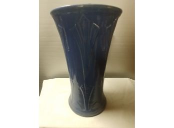 Blue Glazed Pottery Floor Vase