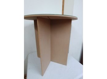 Round Particle Board X-base Display Table