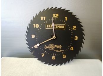 Sears And Roebuck Craftsman Tools Saw Blade Form Advertising Clock