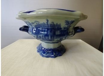 Chinese Blue And White Two-handled Compote