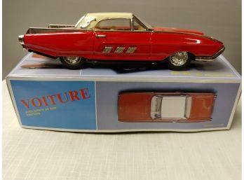 Old New Stock Candy Apple Red Sedan Tin Friction Toy
