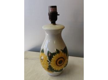 Bulbous Ceramic Sunflower Lamp