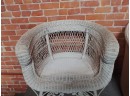 Fancy Victorian Rolled Arm Wicker Chair