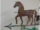 Copper Horse-drawn Carriage Weathervane