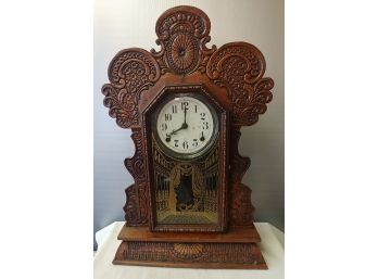 Fancy Ingram Oak Gingerbread Clock