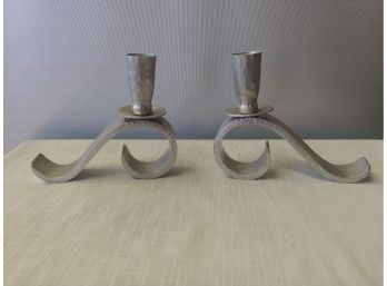 Everlast Metal Hand Forged Aluminum Candle Holders