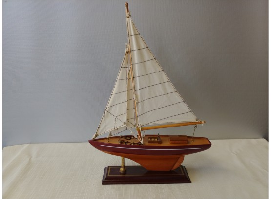 Wooden Sailboat Model