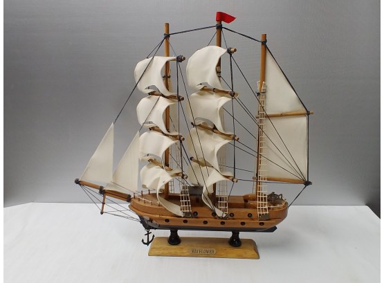 Wooden Ship Model Of The Mayflower