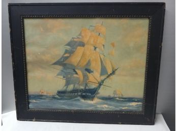 Print Of Old Ironsides Us Frigate Constitution By Gordon Grant