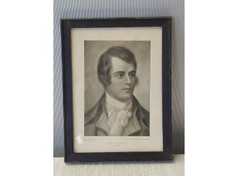 Oak Framed Print Of Robert Burns