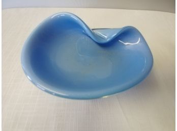 Blue Murano Glass Finger Bowl With Gold Dust