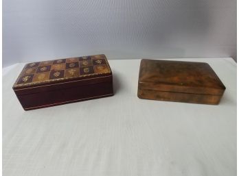 2 Italian Made Leather Boxes
