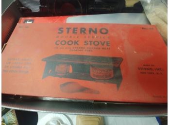 Coleman Picnic Stove In Sterno Double Service Cook Stove With Accessories