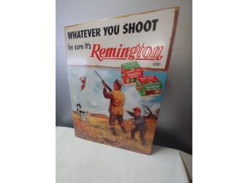 Remington Arms Tin Ammunition Advertising Sign