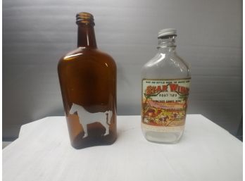 White Horse And Star Wine Liquor Bottles