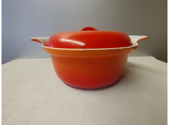 Descoware Enamel Over Cast Iron Covered Pot With Handles